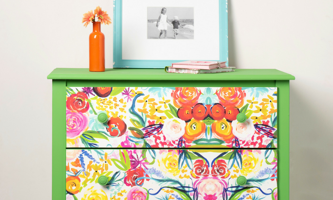 Spoonflower Dresser Makeover