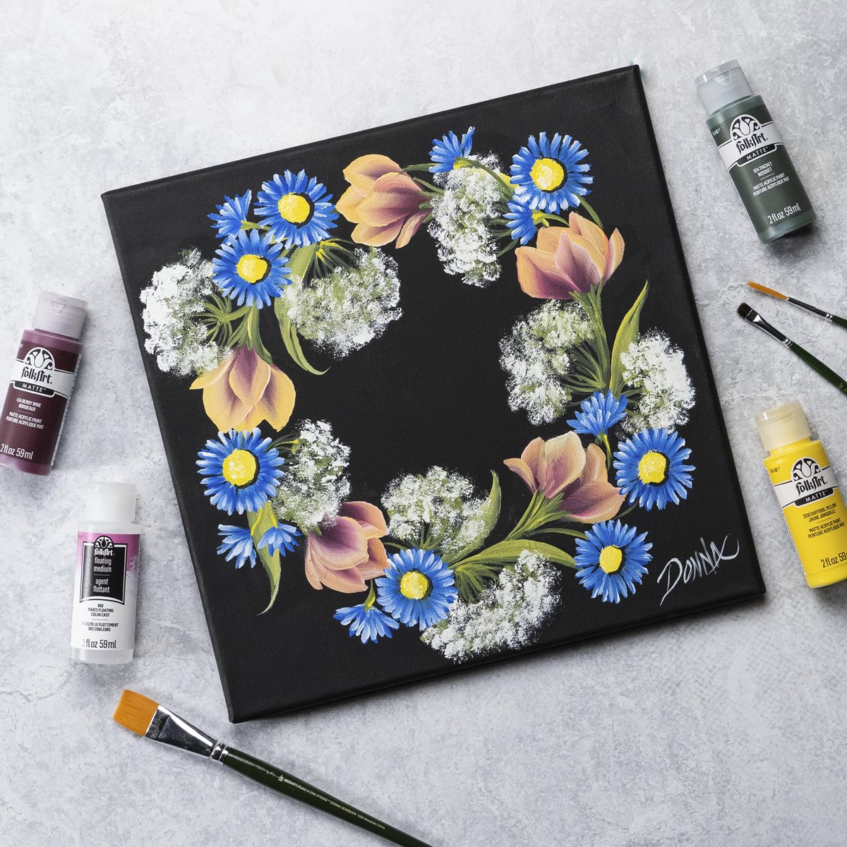 Mod Floral Canvas