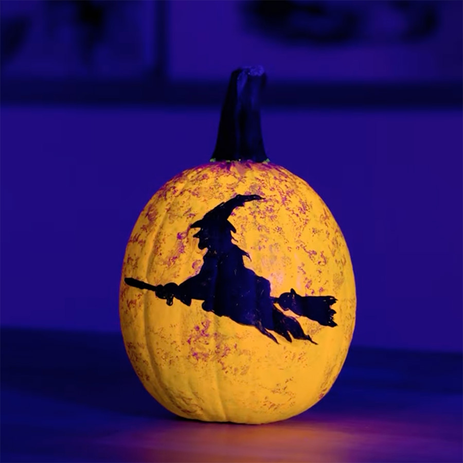 Glowing Witch Pumpkin