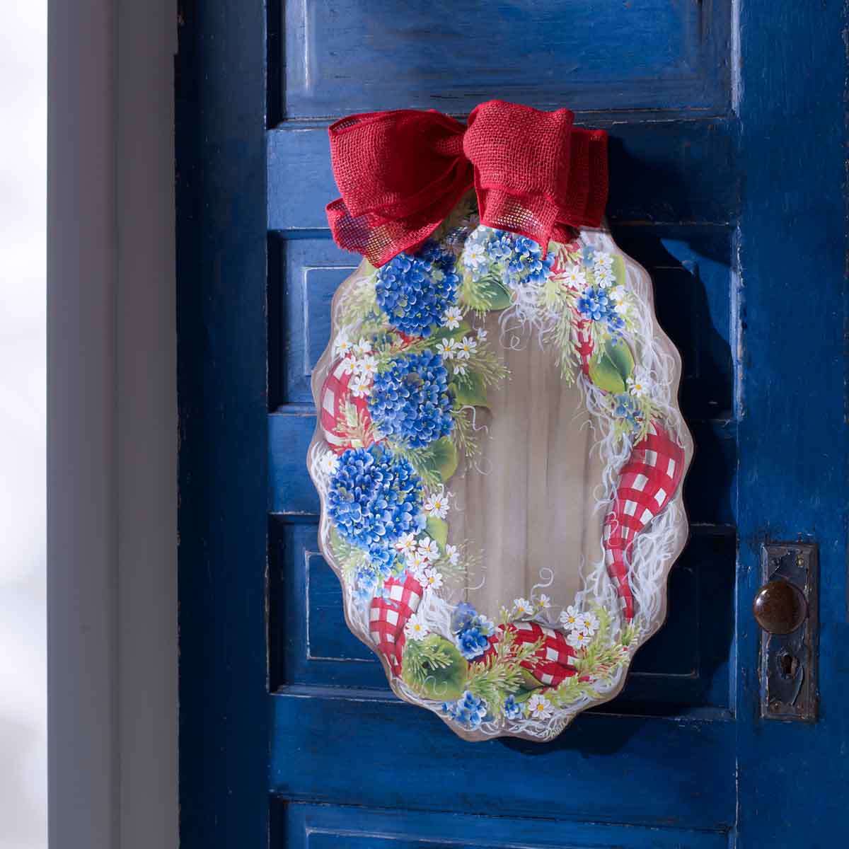 Red and White Plus Blue Hydrangeas