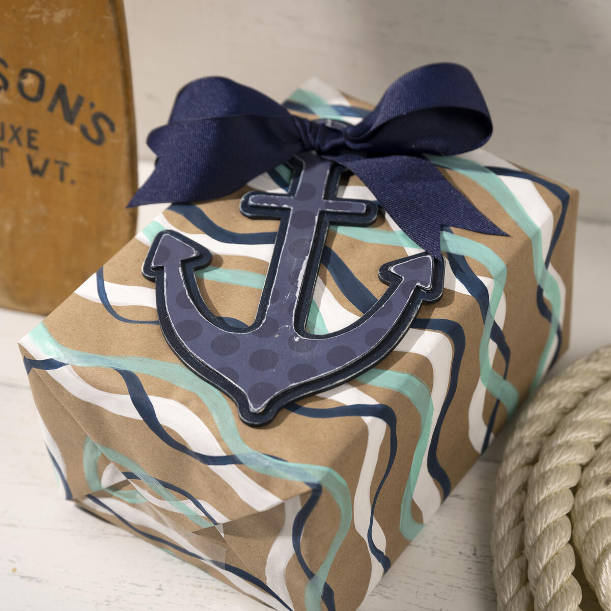 AnchorGift Tag and Matching Gift Wrap