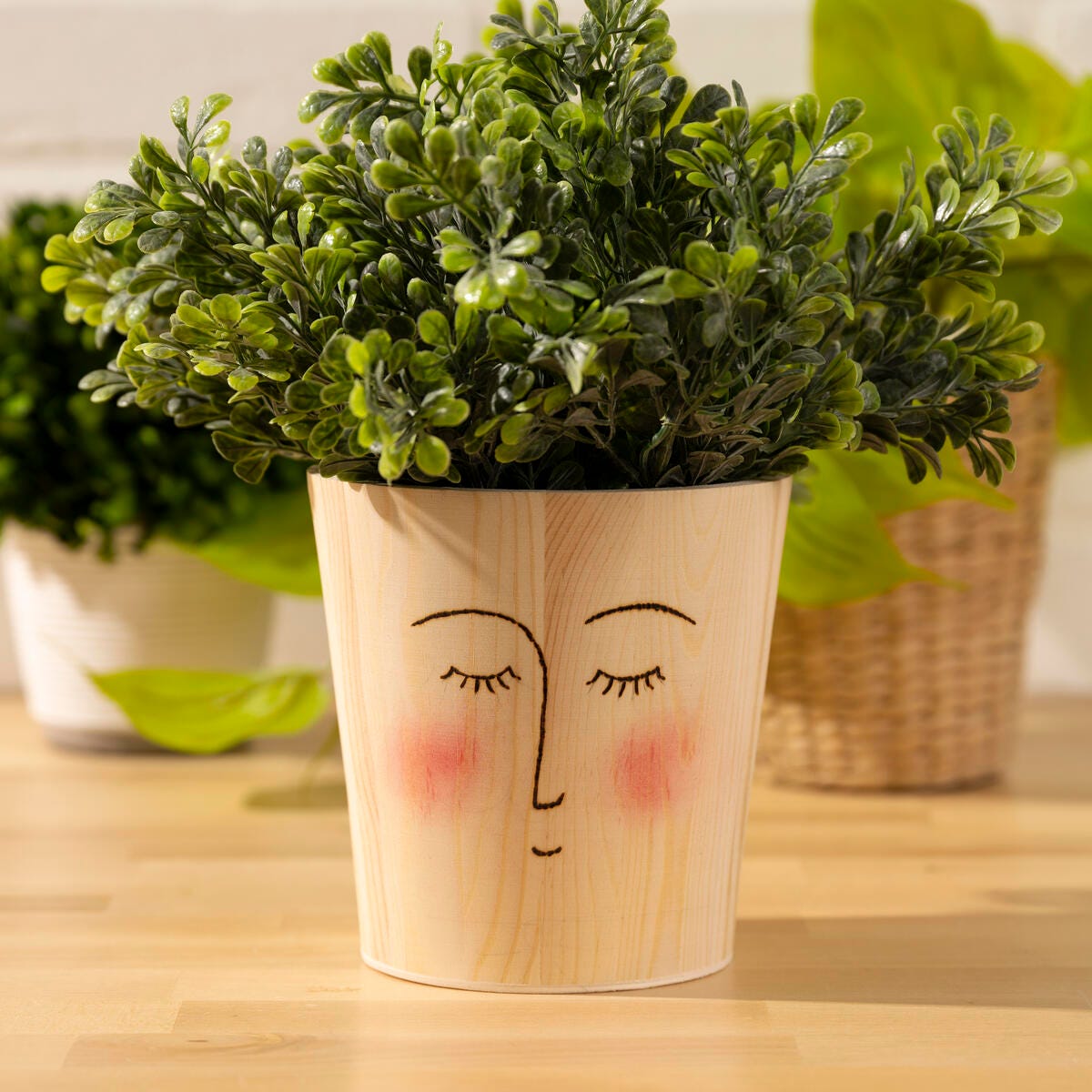 Woodburned Face Planter