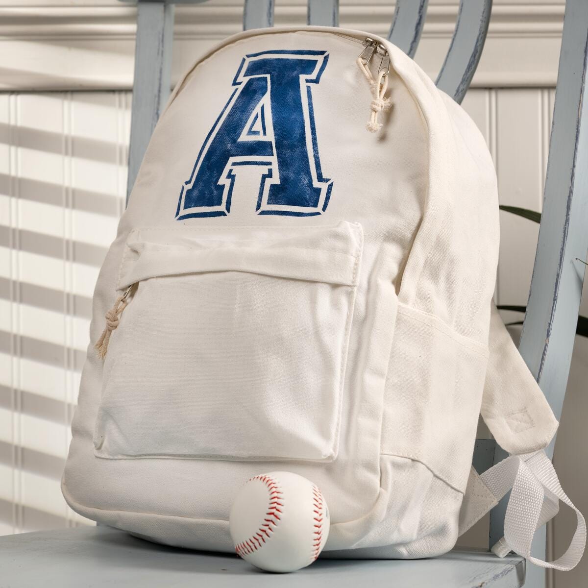 Team Letter Stenciled Backpack