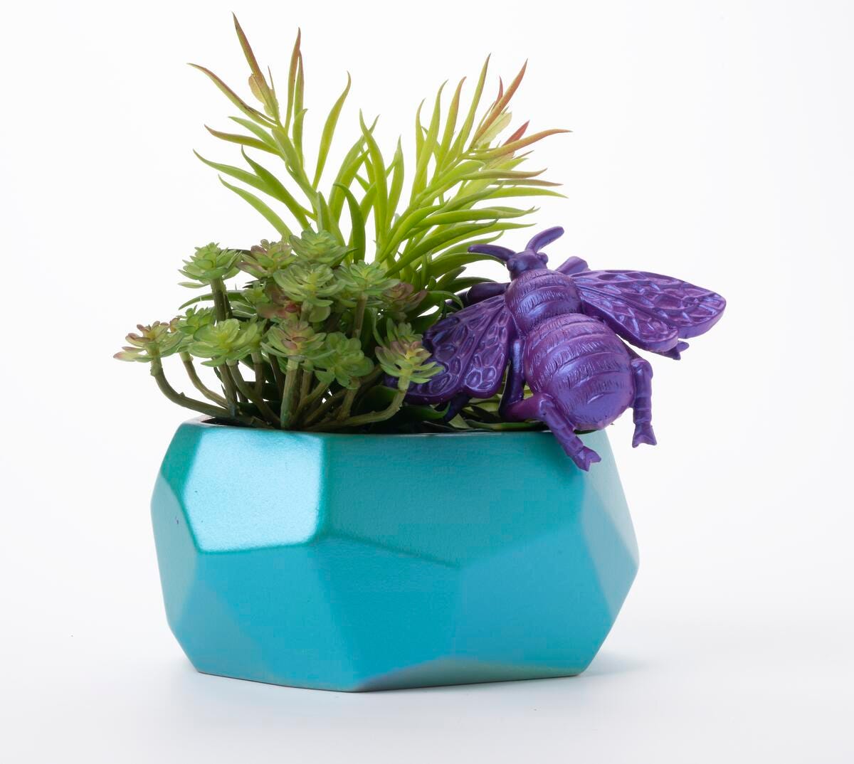 Glossy Turquoise Ceramic Planter