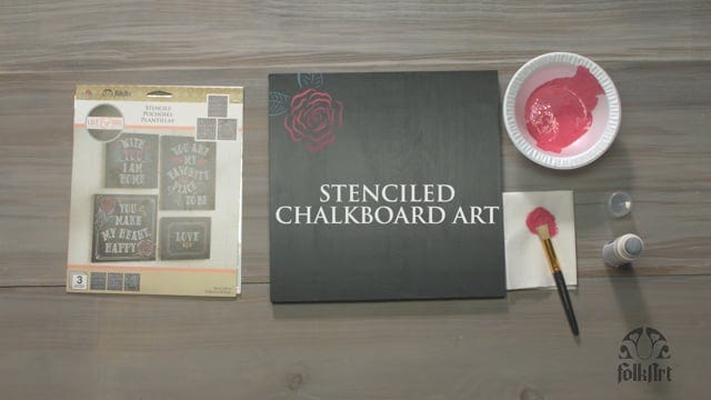 Make Your Own Stenciled Chalkboard Art