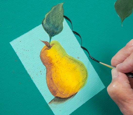 How to Easily Paint a Pear with FolkArt Multi-Surface Paints... Priscilla Hauser Shows Us How!