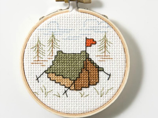 Free Cross Stitch Pattern: Let's Go Camping!