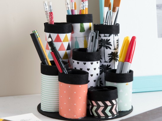 Organizing Hacks: 3 Recycled DIY Organizers with Mod Podge