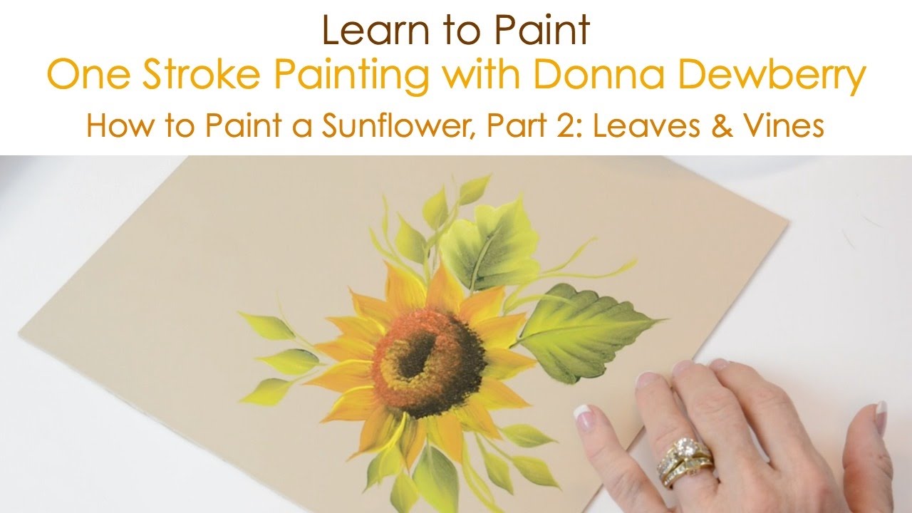 How to Paint a Sunflower, Pt. 2: Leaves and Vines