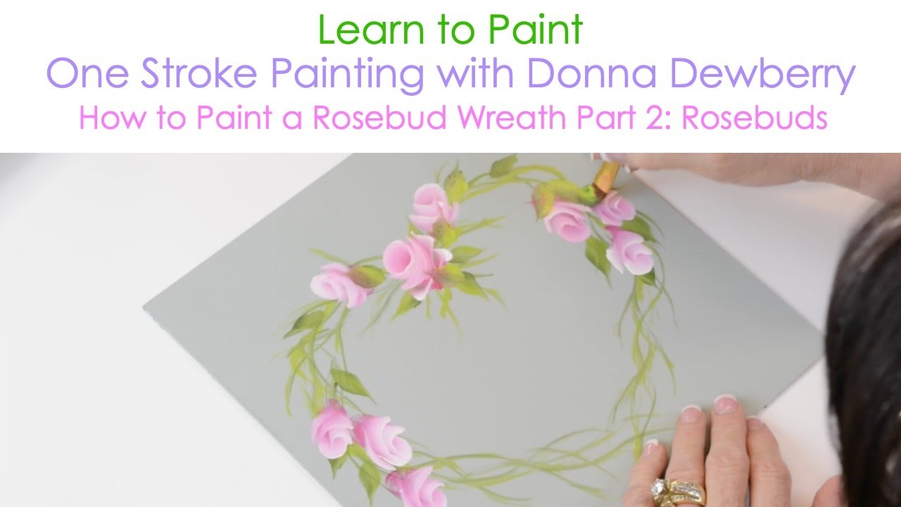 How to Paint a Rosebud Wreath, Pt. 2: Rosebuds