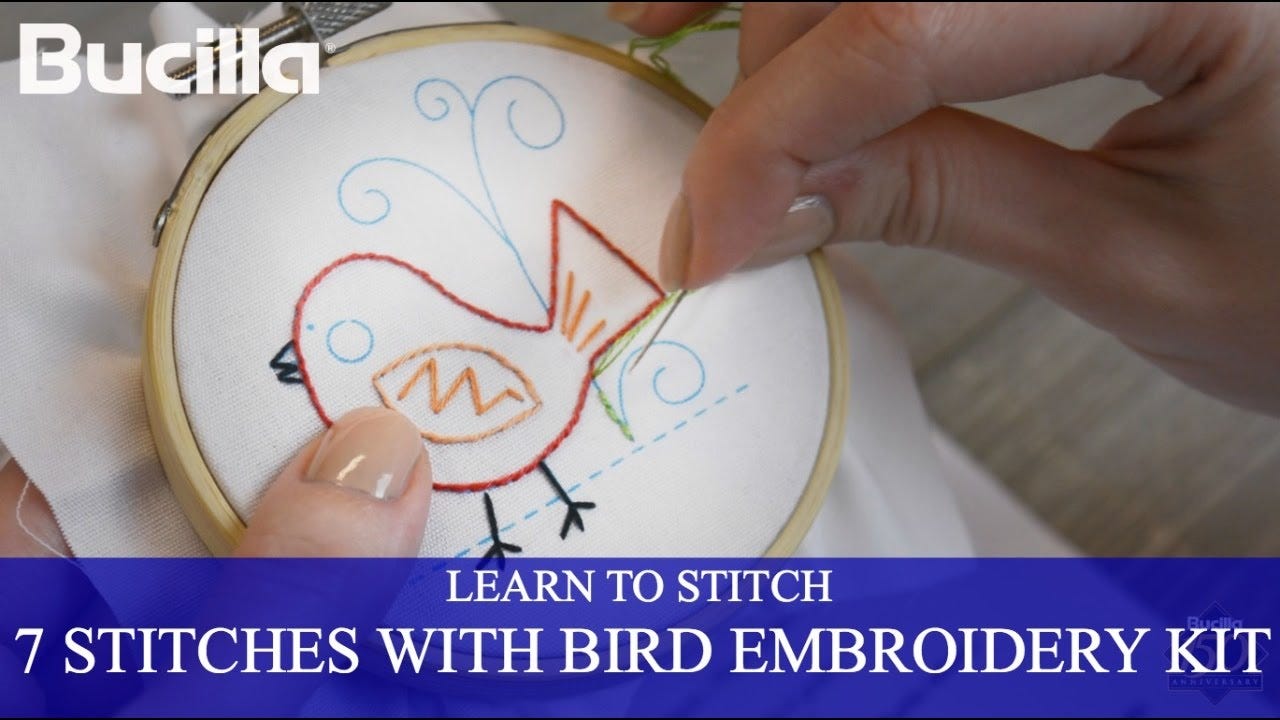 Learn 7 Embroidery Stitches with the Bucilla Learn to Stitch Embroidery Kit