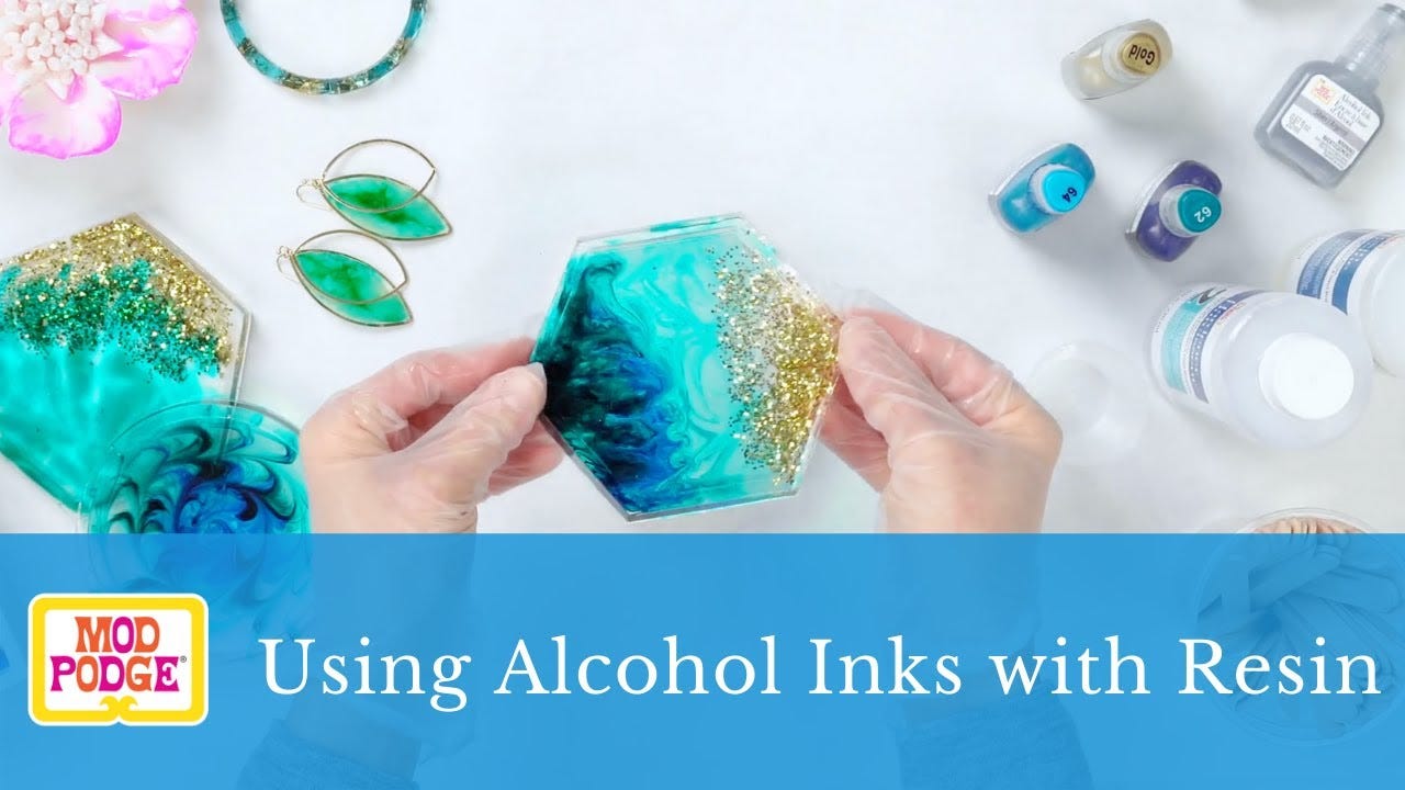 Using Alcohol Inks with Resin