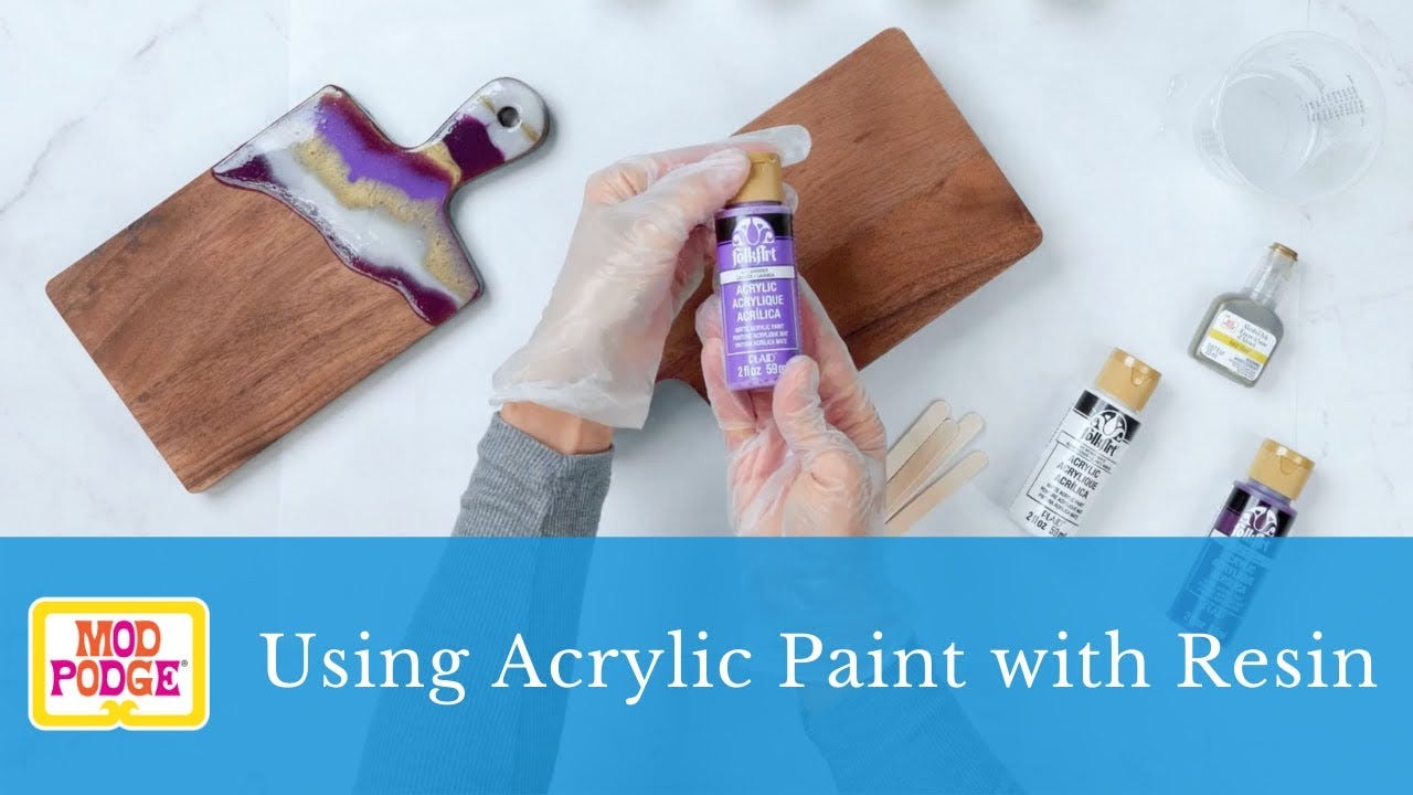 Using Acrylic Paint with Resin