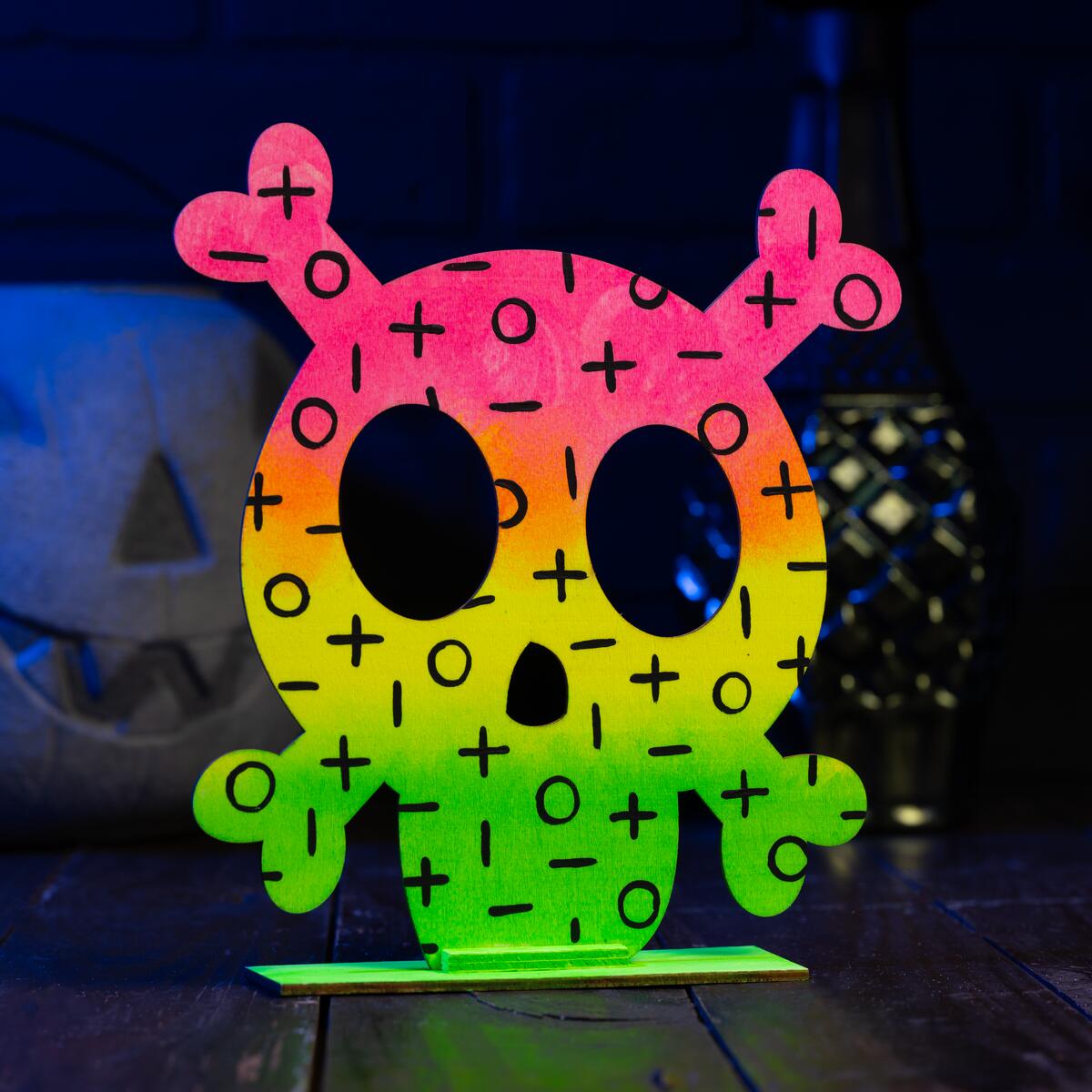 Dollar Tree Neon Skull