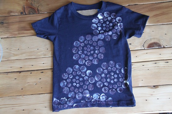 Stenciled Kids T-Shirt with Stencil1
