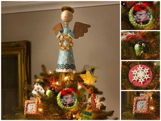 Mod Podge Home for the Holidays Week 3 – Tree Topper and Ornaments