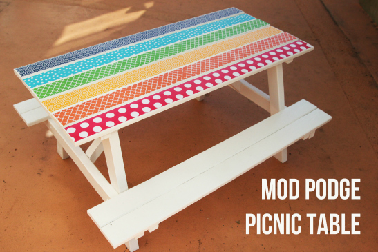 Kids Backyard Fun: Mod Podge Picnic Table