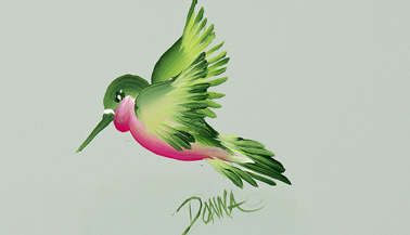 How to Paint One Stroke Hummingbirds with Donna Dewberry