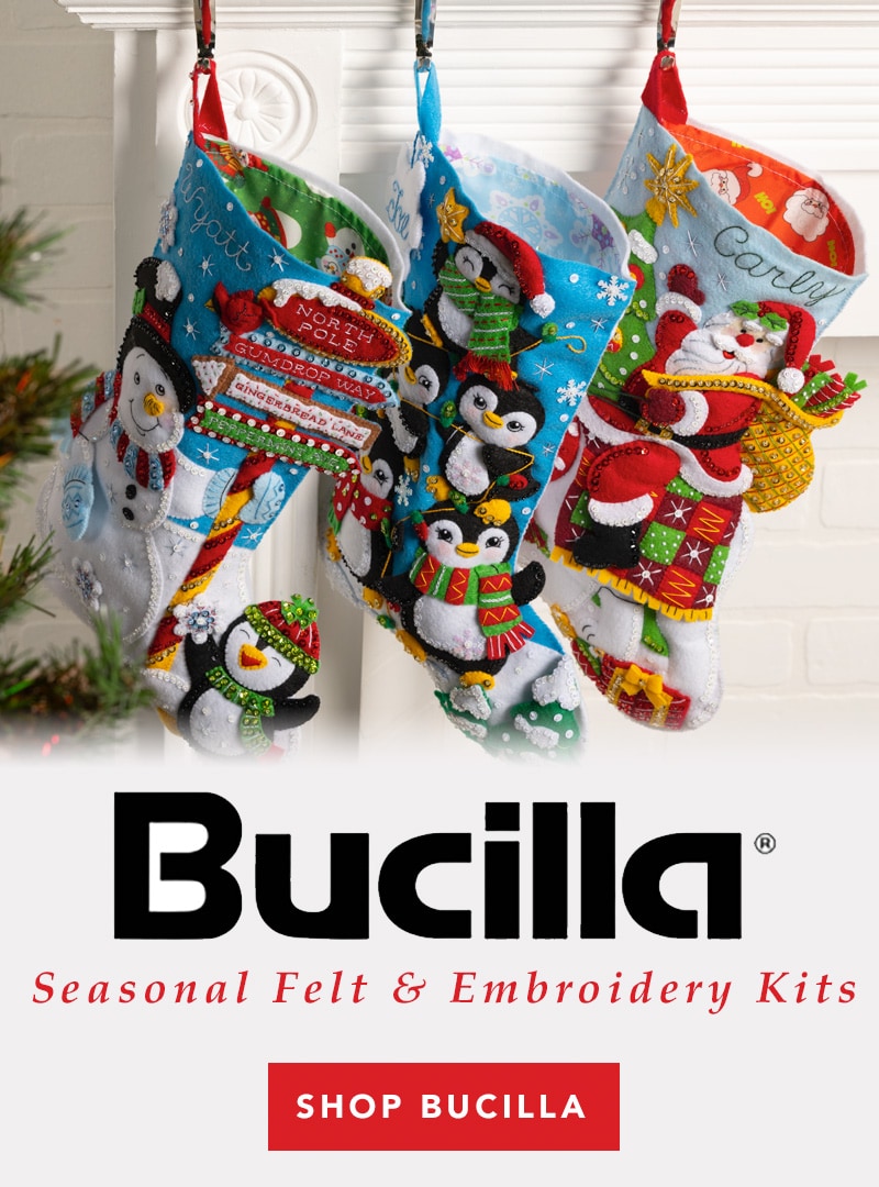 Shop Bucilla Seasonal Stocking and Needlecraft Kits