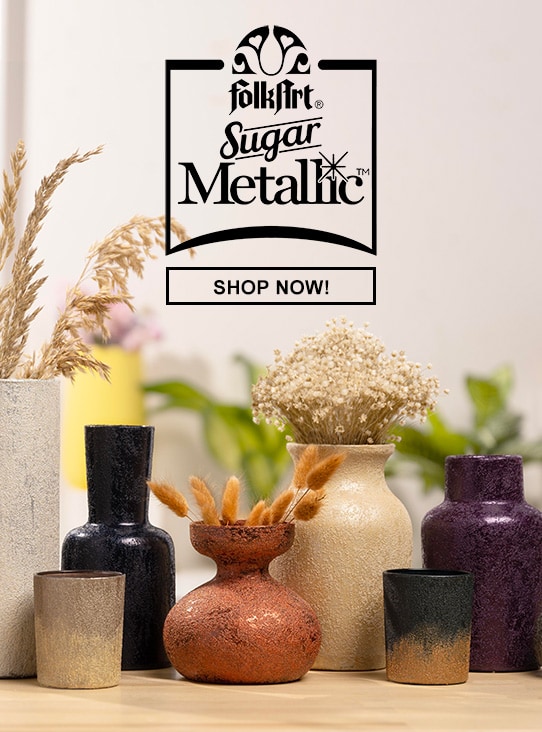 Shop FolkArt Sugar Metallic - Add a sugary texture and metallic shine to your projects.