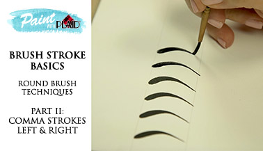 Brush Stroke Basics: Round Brush Techniques pt. 2, Left & Right Comma Strokes