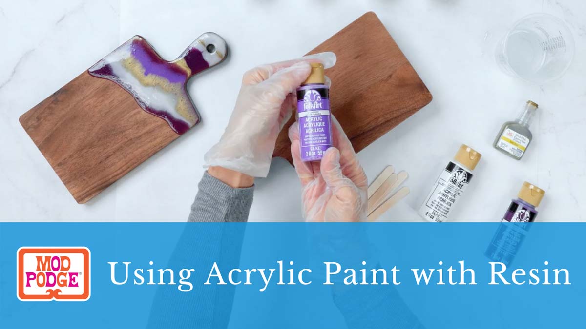 Using Acrylic Paint with Resin