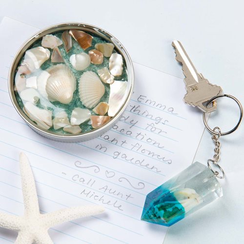 Resin Ocean Paperweight and Keychain