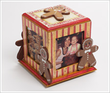 Gingerbread Photo Cube