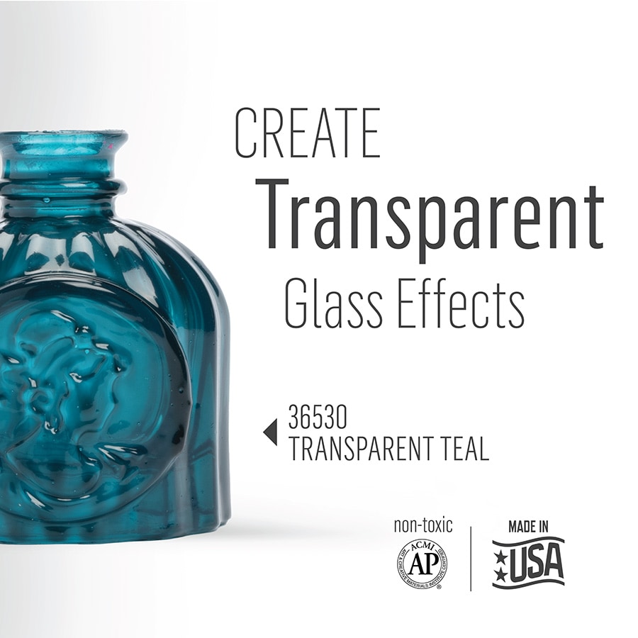 FolkArt ® Murano Glass Paint™ Transparent Teal, 2oz. - 36530