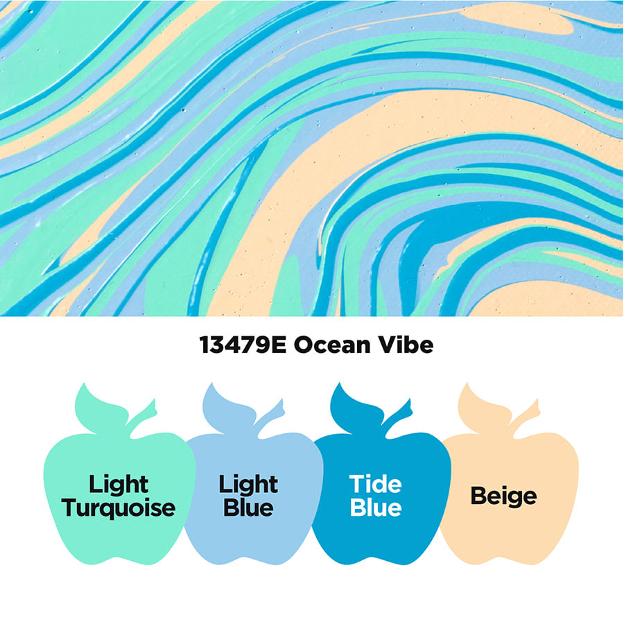Apple Barrel ® Ready Pour™ Paint Set - Ocean Vibe, 4pc - 13479E