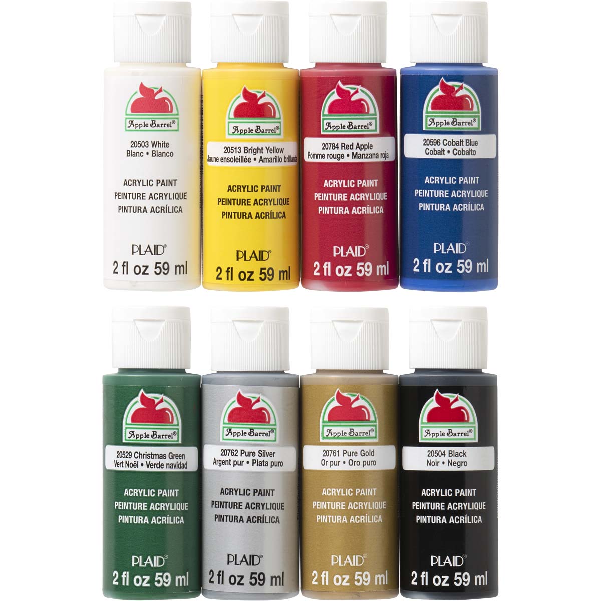 Apple Barrel ® Colors Acrylic Paint Top 8 Color Set - 17854