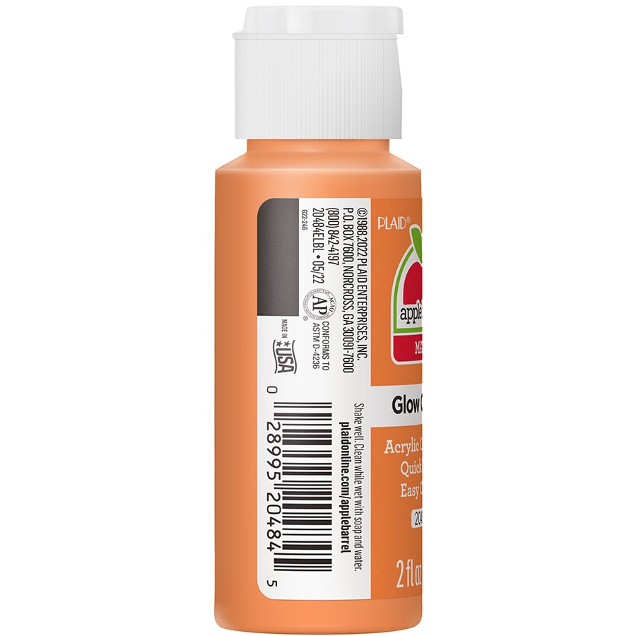 Apple Barrel ® - Glow-In-The-Dark Orange, 2 oz. - 20484