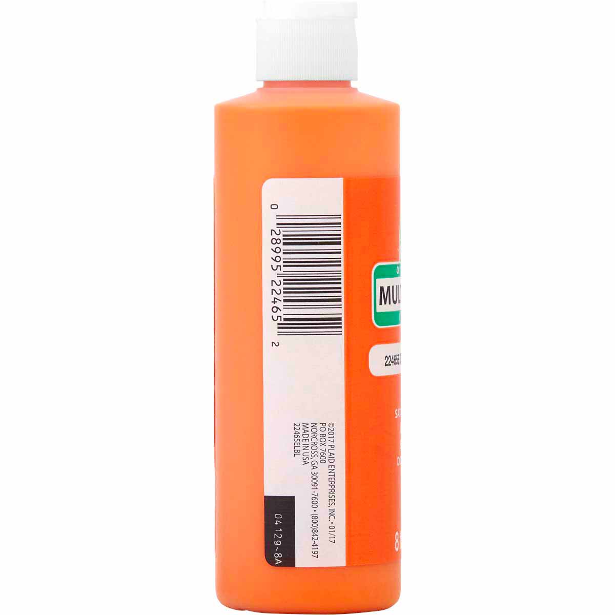 Apple Barrel ® Multi-Surface Satin Acrylic Paints - Outrageous Orange, 8 oz. - 22465E