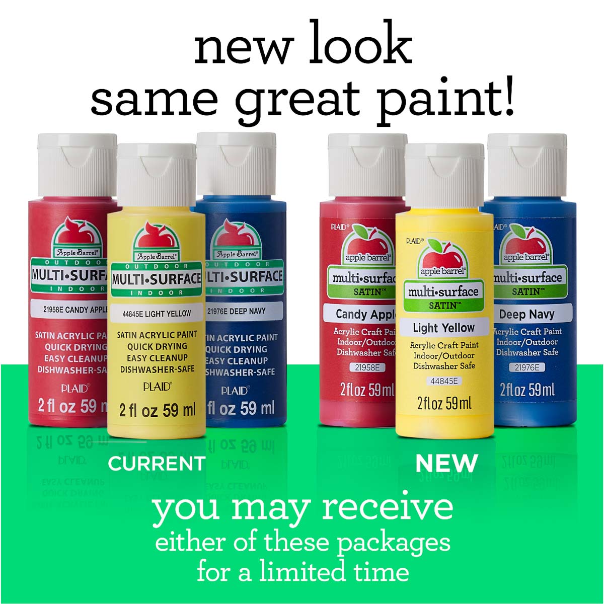 Apple Barrel ® Multi-Surface Satin Acrylic Paints - Light Yellow, 2 oz. - 44845E
