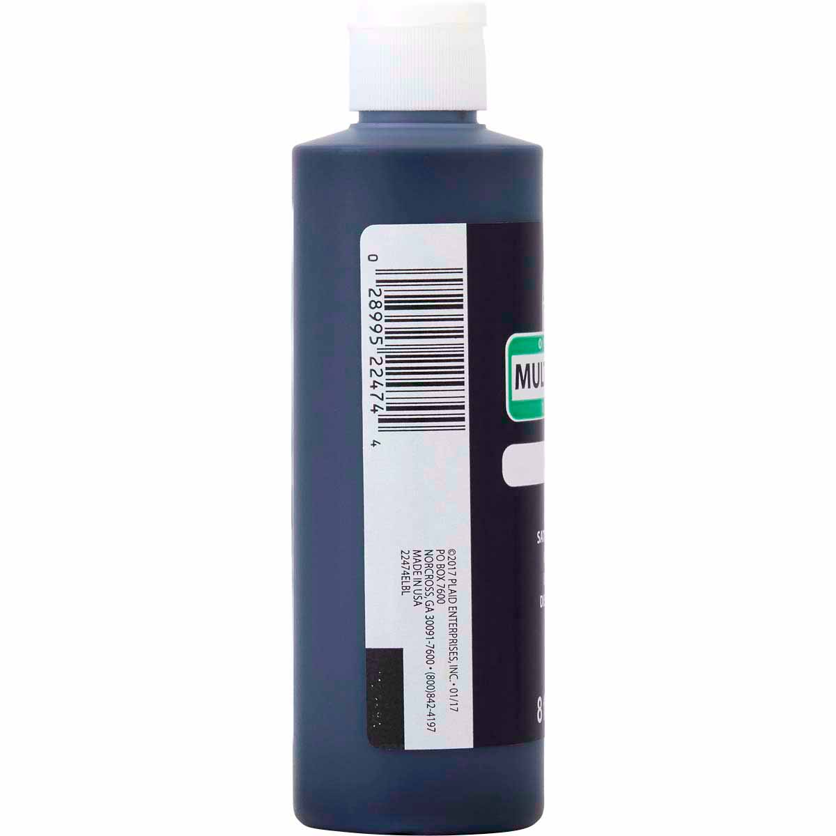 Apple Barrel ® Multi-Surface Satin Acrylic Paints - Black, 8 oz. - 22474E
