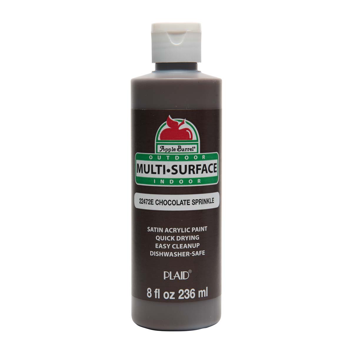 Apple Barrel ® Multi-Surface Satin Acrylic Paints - Chocolate Sprinkle, 8 oz. - 22472E