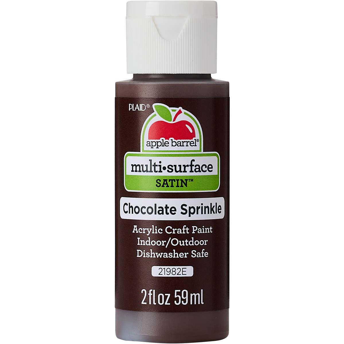 Apple Barrel ® Multi-Surface Satin Acrylic Paints - Chocolate Sprinkle, 2 oz. - 21982E