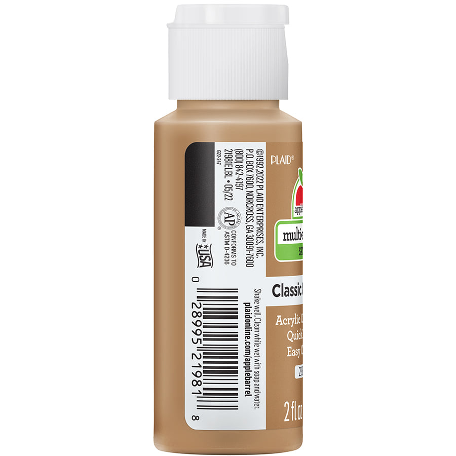 Apple Barrel ® Multi-Surface Satin Acrylic Paints - Classic Caramel, 2 oz. - 21981E