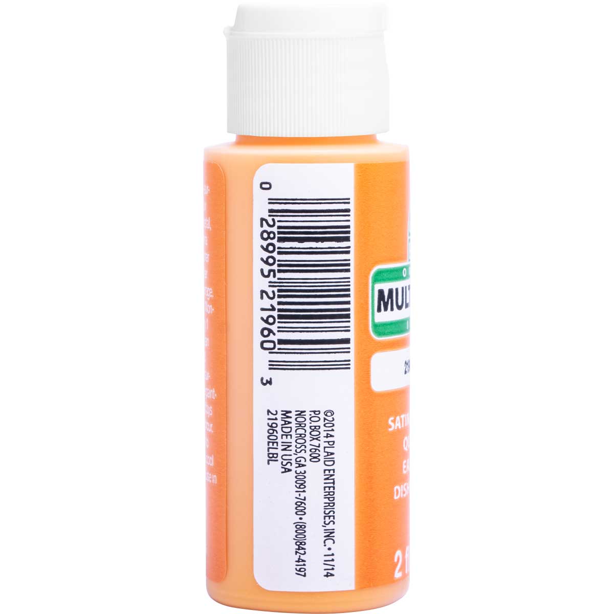 Apple Barrel ® Multi-Surface Satin Acrylic Paints - Nectarine, 2 oz. - 21960E