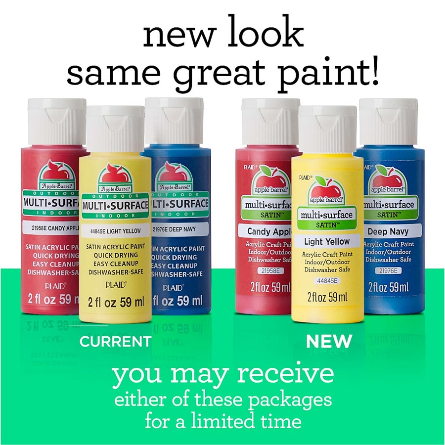 Apple Barrel ® Multi-Surface Satin Acrylic Paints - Orange Cream, 2 oz. - 13442E