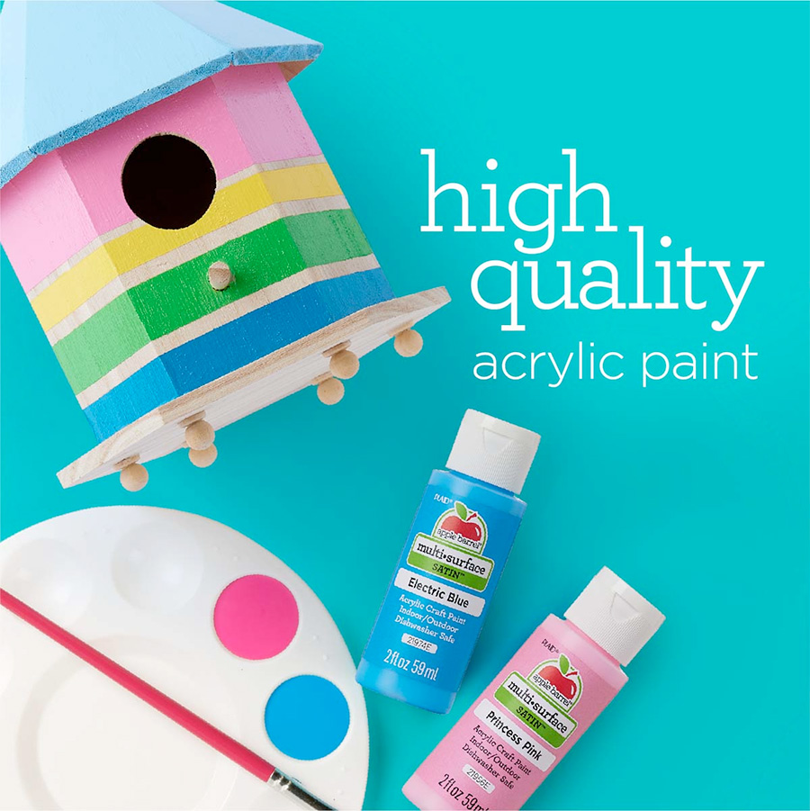 Apple Barrel ® Multi-Surface Satin Acrylic Paints - Outrageous Orange, 2 oz. - 21961E