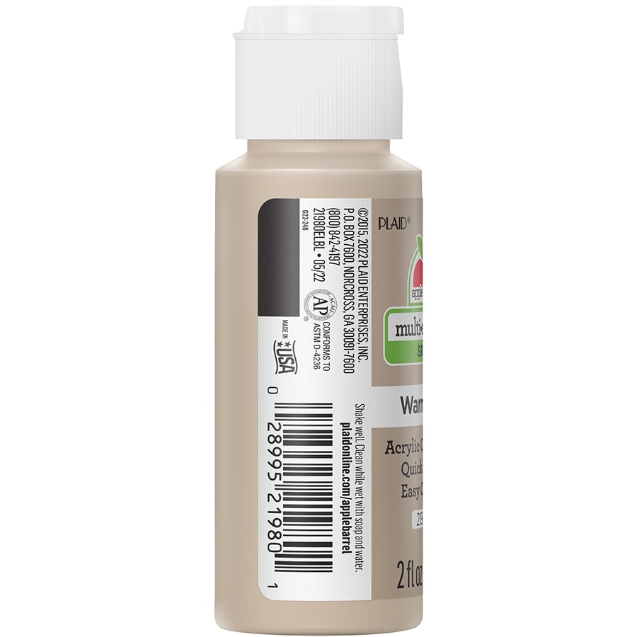 Apple Barrel ® Multi-Surface Satin Acrylic Paints - Warm Buff, 2 oz. - 21980E