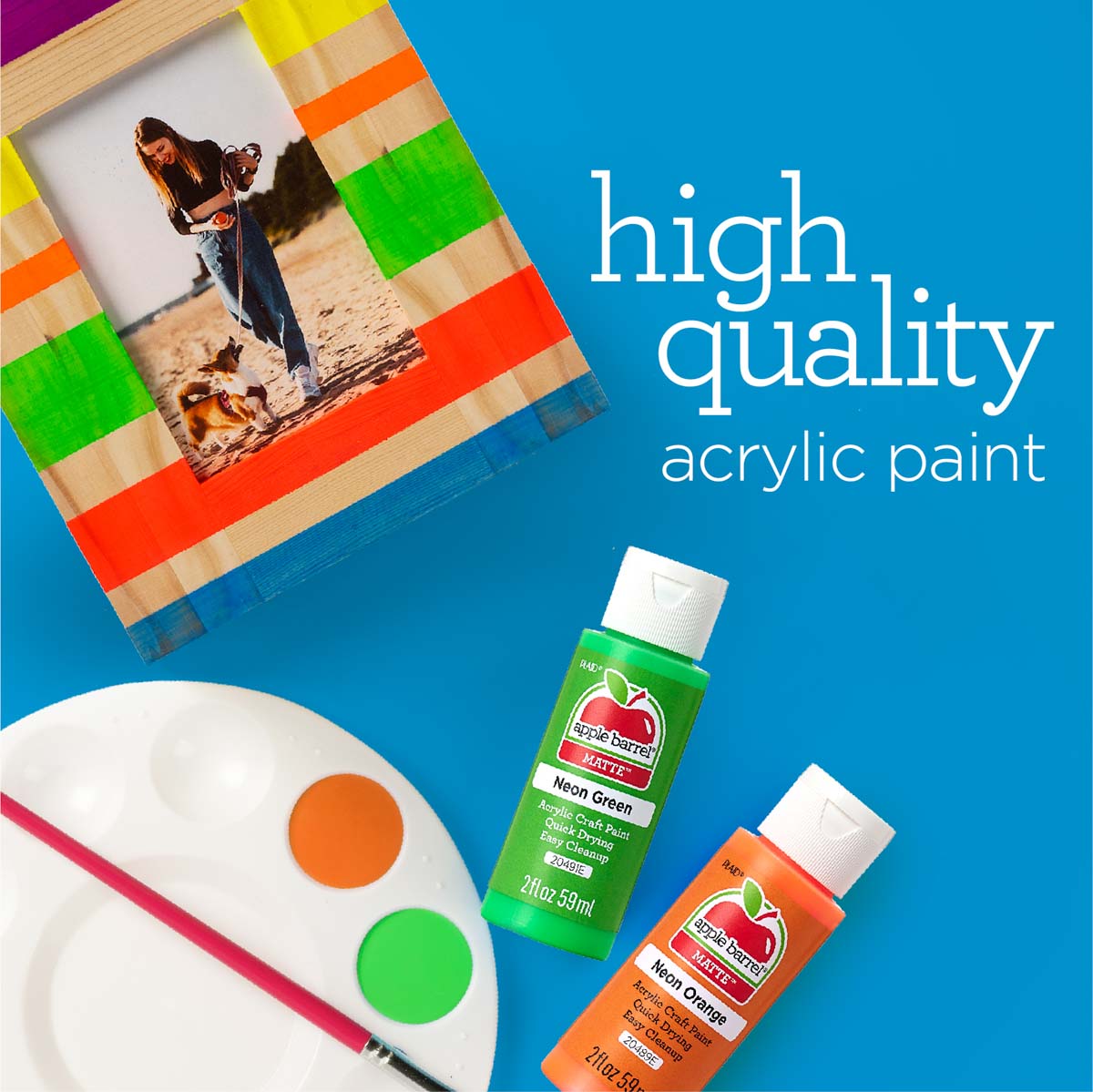 Apple Barrel ® Paint Set - Neon paints and Mod Podge, 13 pc. - PROMOABN22