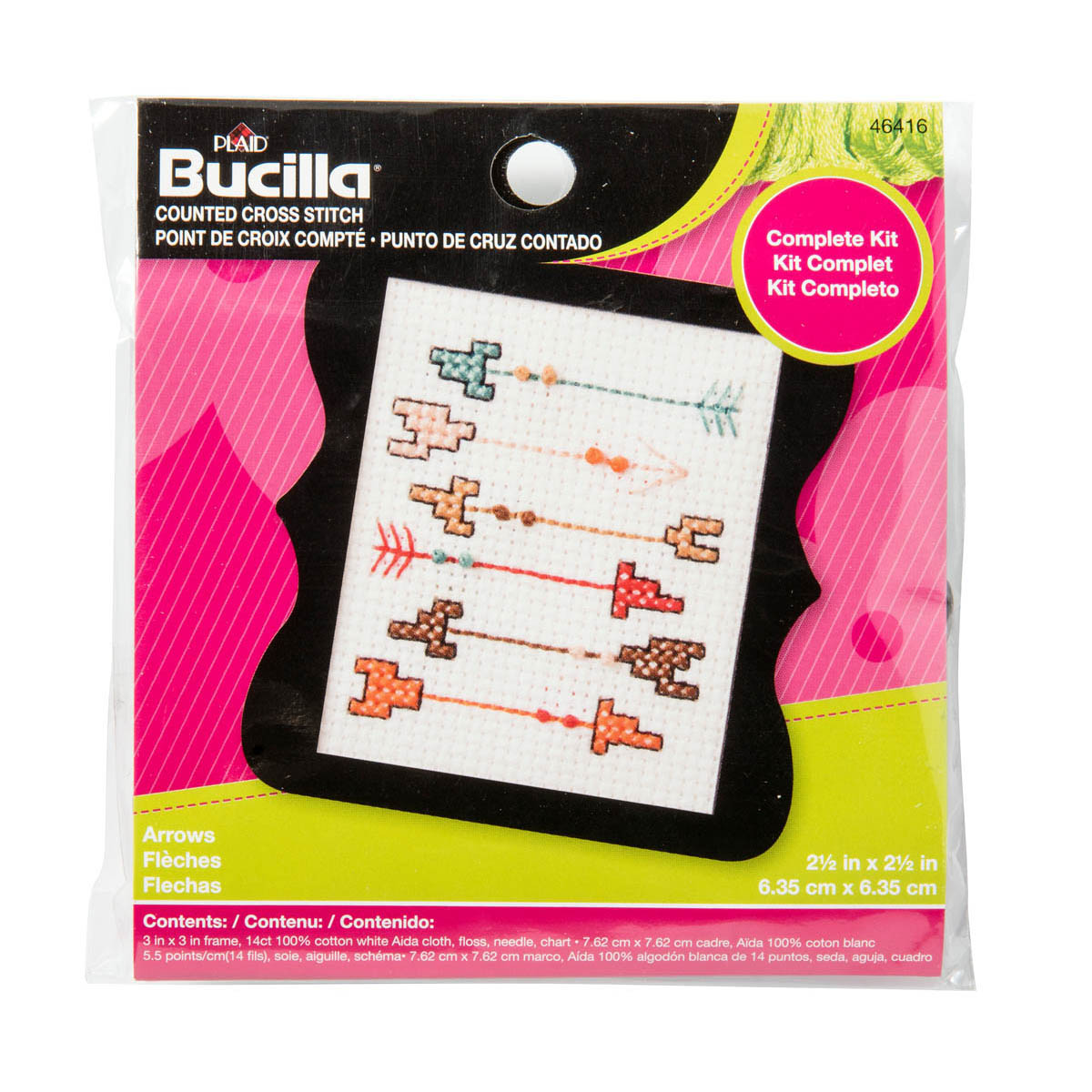 Bucilla ® Counted Cross Stitch - Beginner Stitchery - Mini - Arrows - 46416