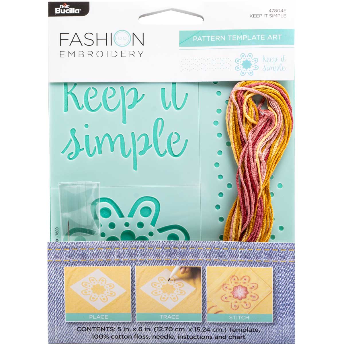 Bucilla ® Fashion Embroidery Kit - Keep It Simple - 47804E