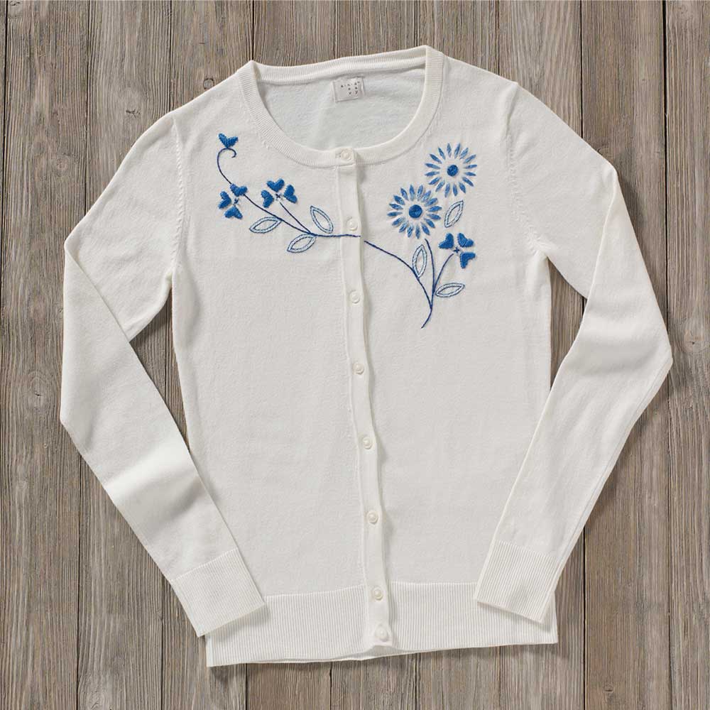 Bucilla ® Fashion Embroidery Kit - Shashiko Floral - 49137E