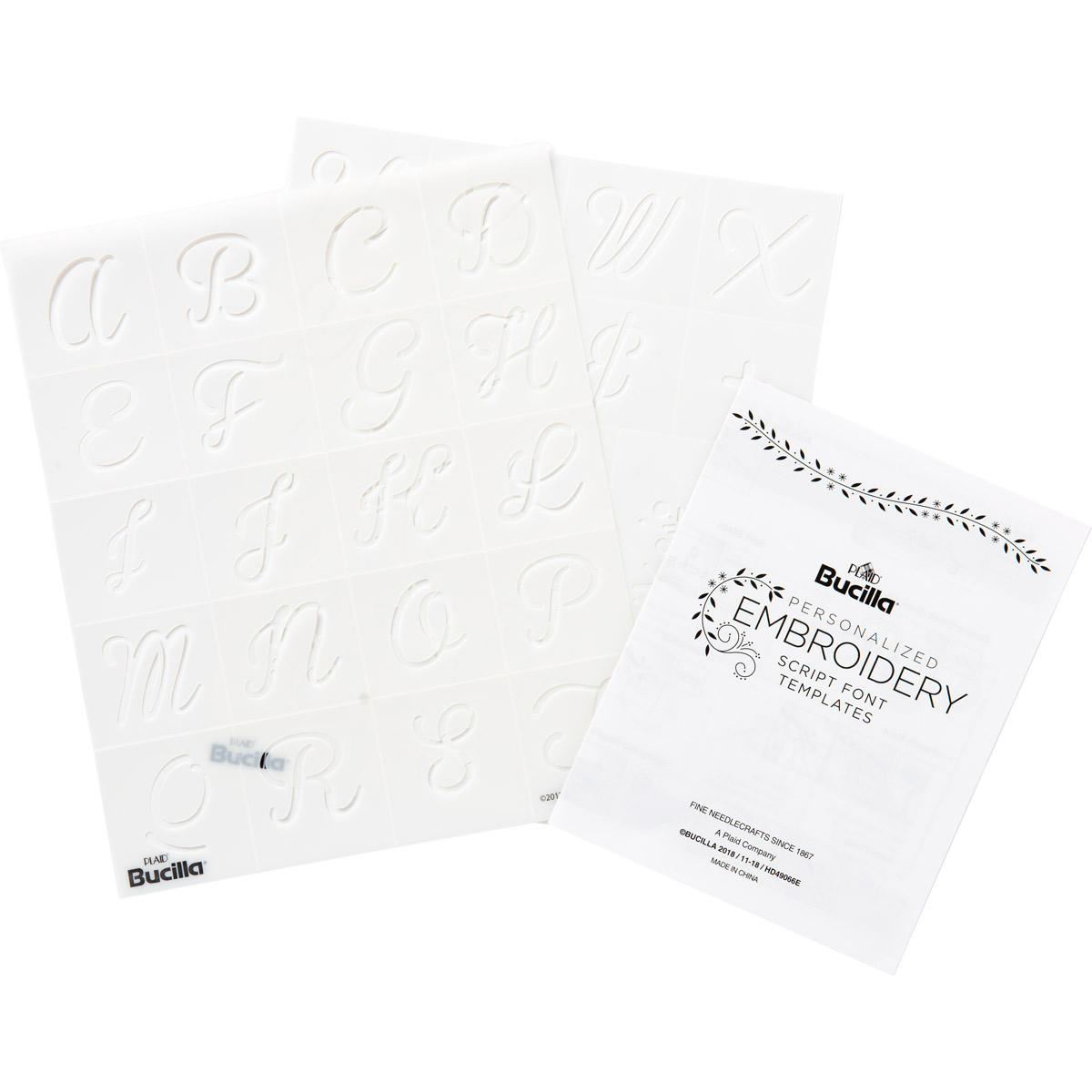 Bucilla ® Lettering and Monogramming Template Kit - Alphabet Script - 49066E