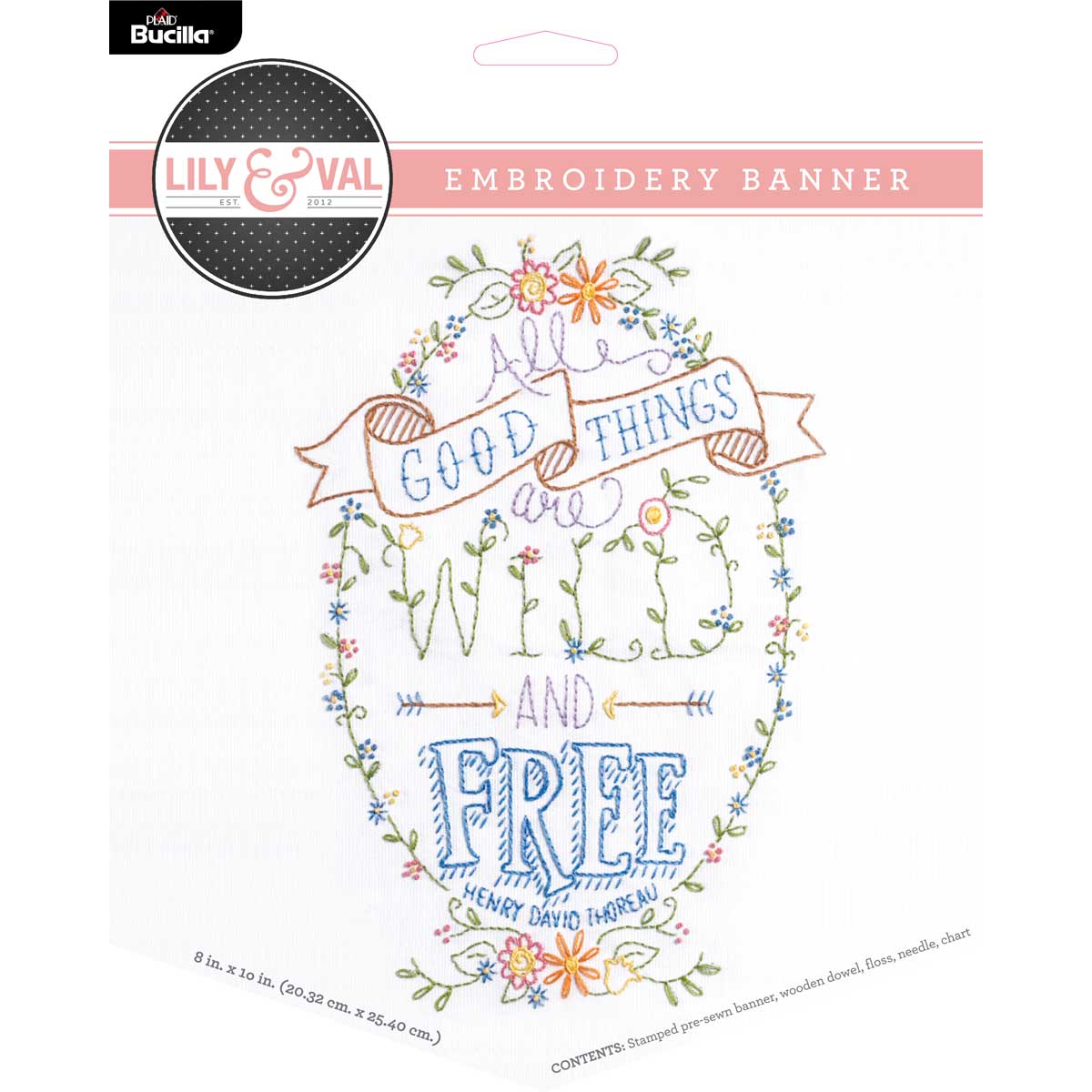 Bucilla ® Lily & Val™ Stamped Emboidery - Banners - Wild and Free - 49131E