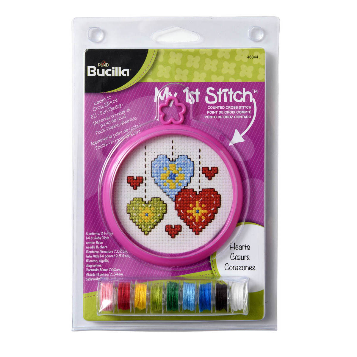 Bucilla ® My 1st Stitch™ - Counted Cross Stitch Kits - Mini - Hearts - 46344