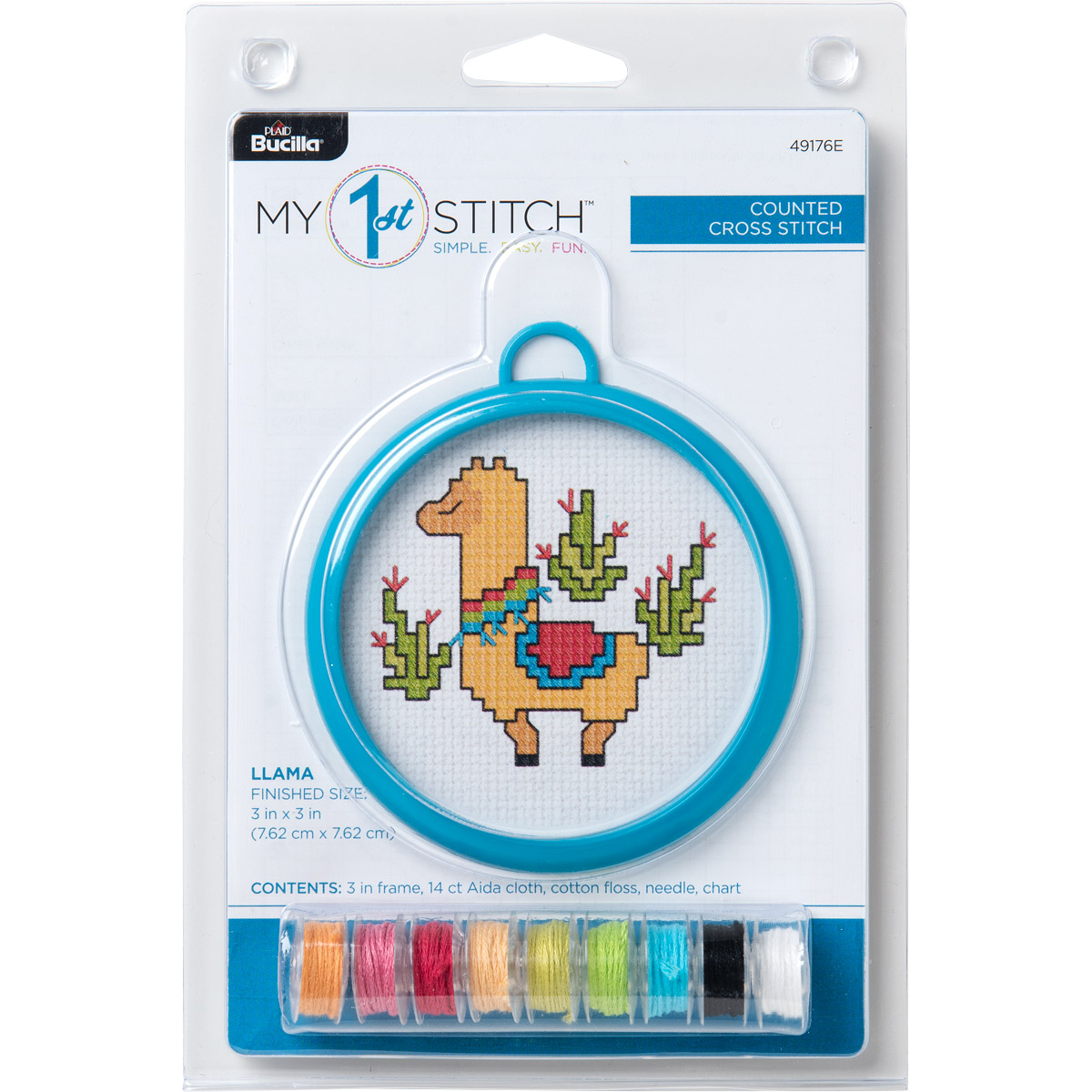 Bucilla ® My 1st Stitch™ - Counted Cross Stitch Kits - Mini - Llama - 49176E